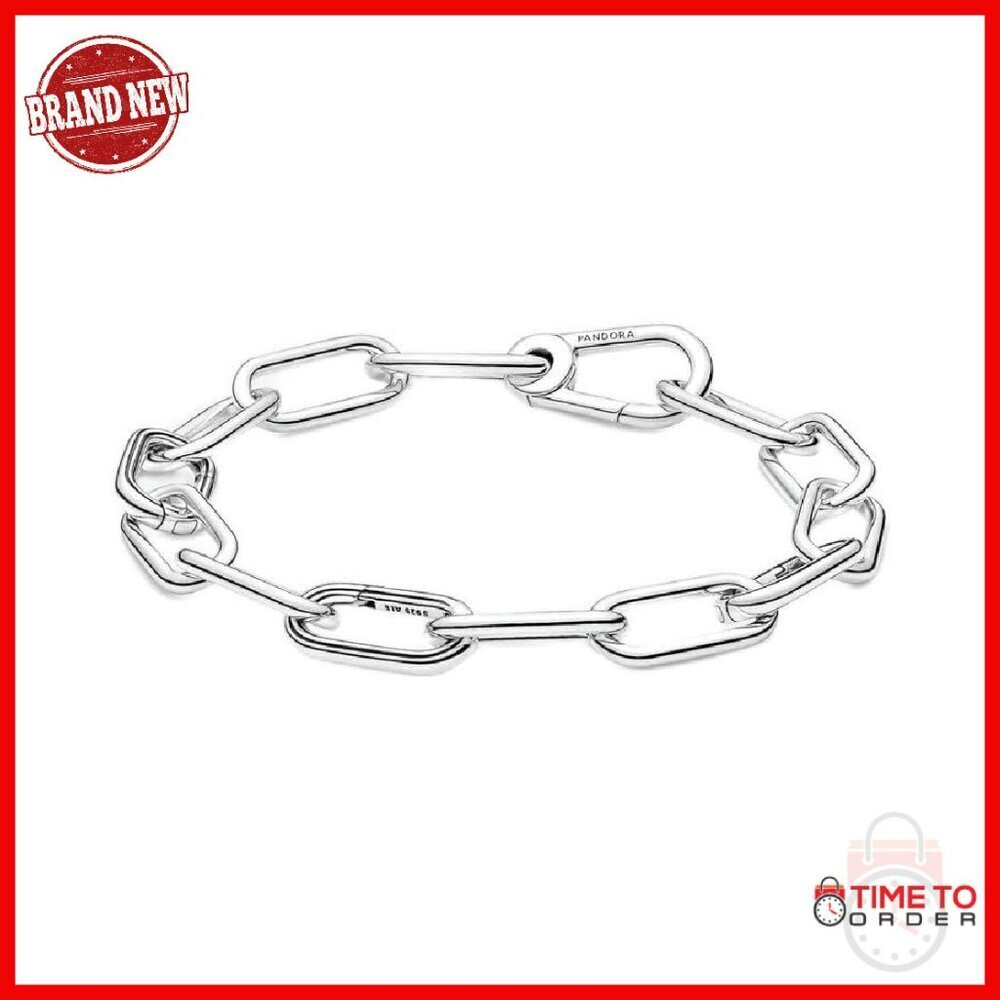 Sterling Silver Link Chain Bracelet with Lobster Claw Clasp - 6.3 Inches